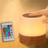 Touch Control RGB Night Light, USB Rechargeable Portable Bedside Lamp with Remote