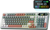 Wireless Mechanical Keyboard with Smart Display & Knob, Hot Swappabl