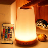 Dimmable Touch Night Light, 13 RGB Colors Rechargeable Bedside Lamp