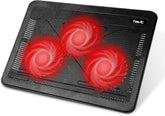 3-Fan Laptop Cooling Pad for 15.6"-17", Slim Portable USB Powered