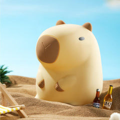 Cute Capybara Night Light, Food-Grade Silicone LED Squishy Animal Lamp with 2-Level Dimmable, Breastfeeding Nursery Nightlight for Room Decor, Funny Gift for Kids, Boys & Girls